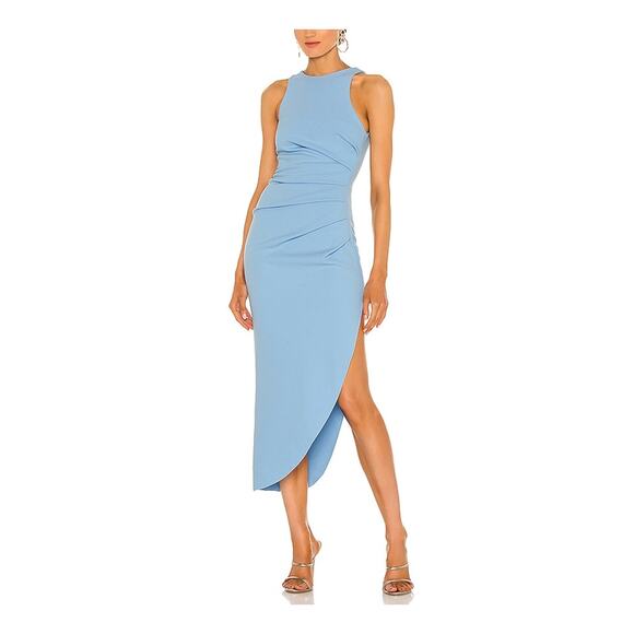Misha X Revolve 'Ida' Blue Poly Dress Revolve Size S